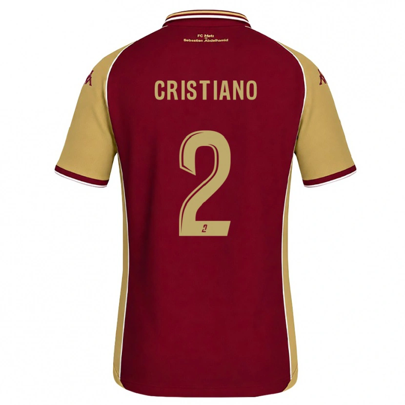 Danxen Dames Cristiano De Castro Rolo #2 Goudenrood Donkerrood Thuisshirt Thuistenue 2026/27 T-Shirt
