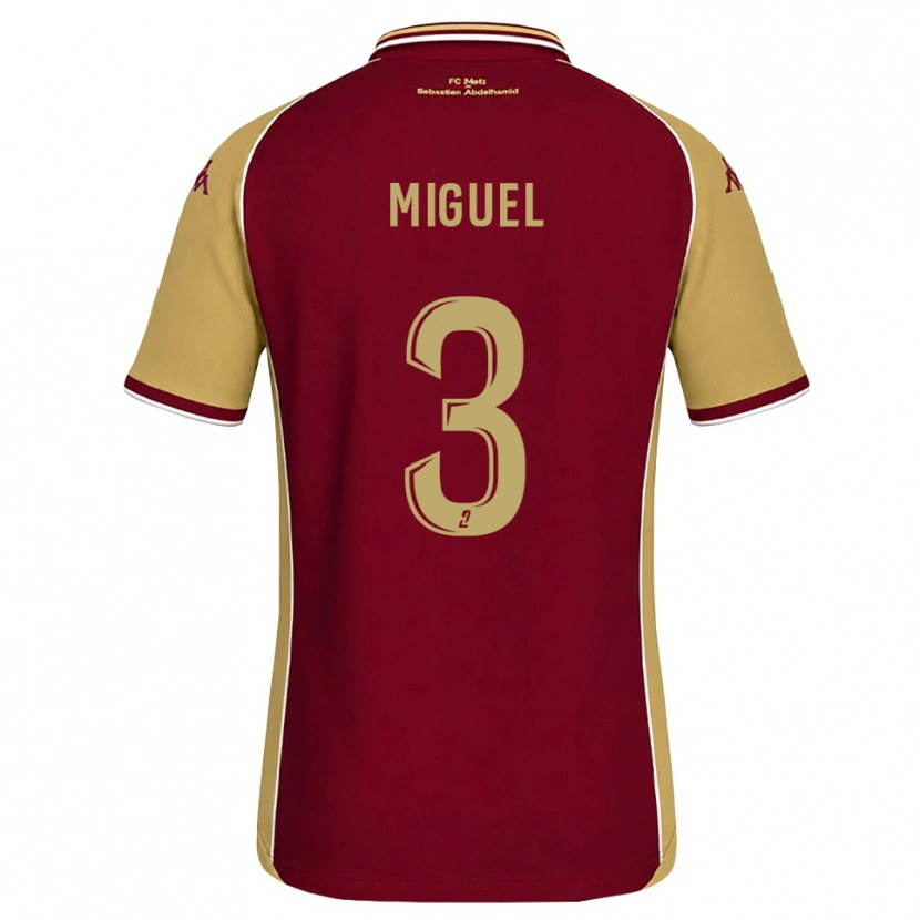 Danxen Dames Florian Miguel #3 Goudenrood Donkerrood Thuisshirt Thuistenue 2026/27 T-Shirt