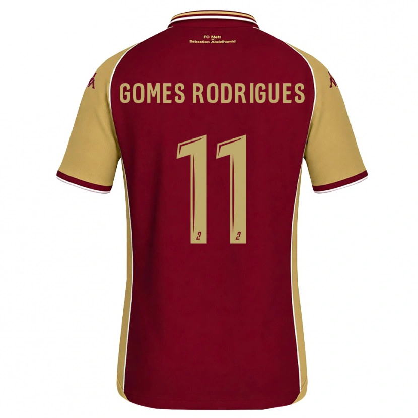 Danxen Dames Jess Gomes Rodrigues #11 Goudenrood Donkerrood Thuisshirt Thuistenue 2026/27 T-Shirt