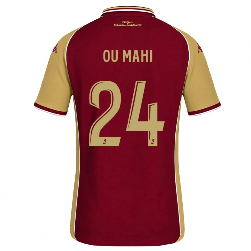 Danxen Dames Inès Ou Mahi #24 Goudenrood Donkerrood Thuisshirt Thuistenue 2026/27 T-Shirt