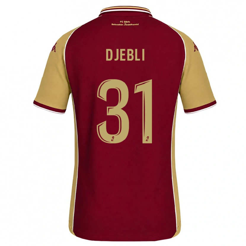 Danxen Dames Assia Djebli #31 Goudenrood Donkerrood Thuisshirt Thuistenue 2026/27 T-Shirt