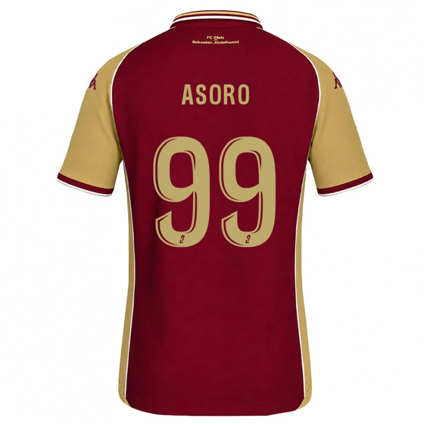 Danxen Dames Joel Asoro #99 Goudenrood Donkerrood Thuisshirt Thuistenue 2026/27 T-Shirt