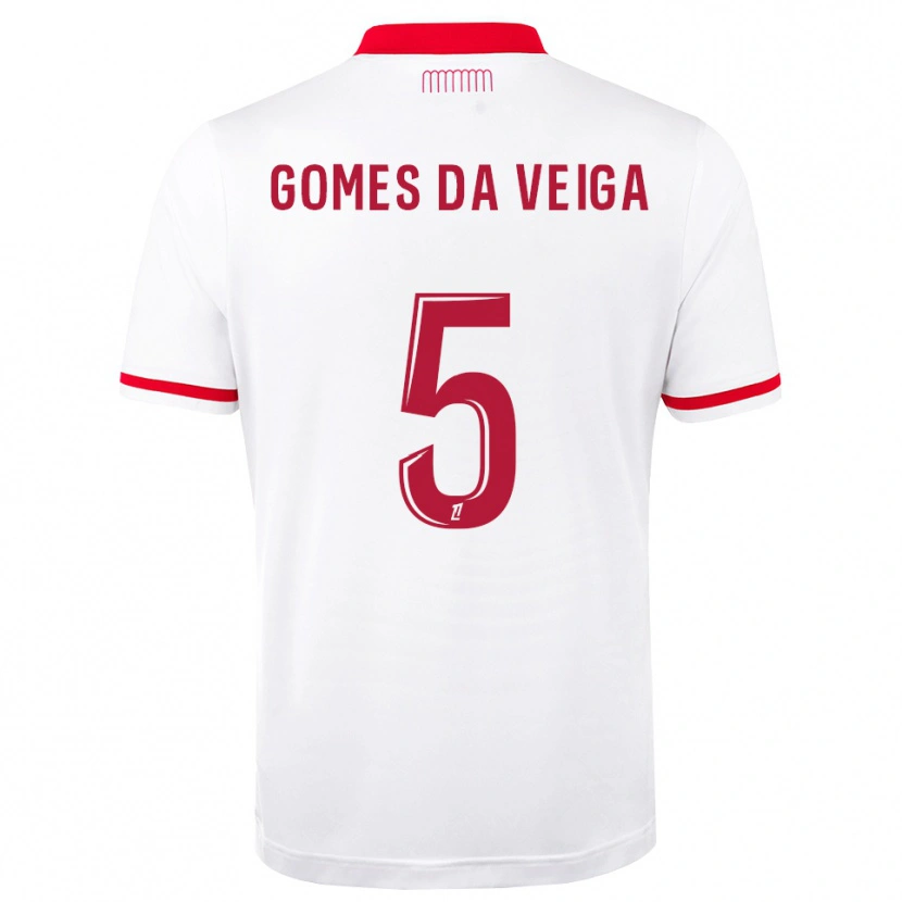 Danxen Dames Melvin Gomes #5 Rood Wit Thuisshirt Thuistenue 2026/27 T-Shirt