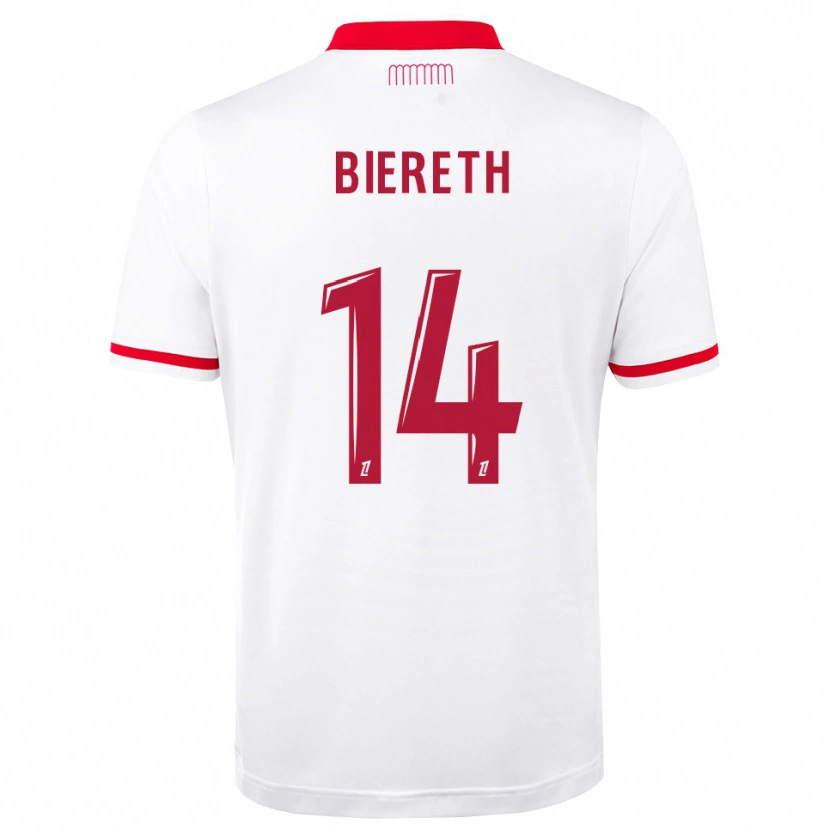 Danxen Dames Mika Biereth #14 Rood Wit Thuisshirt Thuistenue 2026/27 T-Shirt
