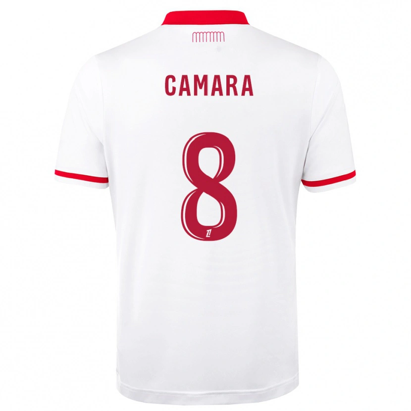 Danxen Dames Lamine Camara #8 Rood Wit Thuisshirt Thuistenue 2026/27 T-Shirt