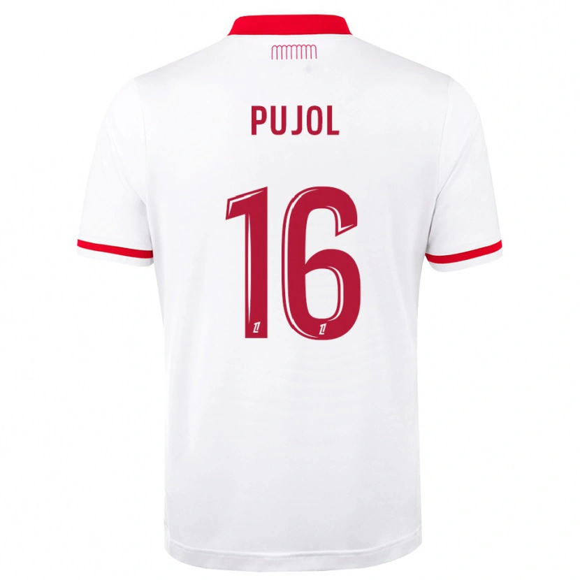 Danxen Dames Yoann Pujol #16 Rood Wit Thuisshirt Thuistenue 2026/27 T-Shirt