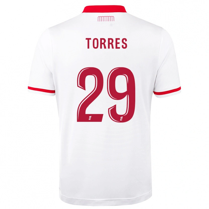 Danxen Dames Louis Torres #29 Rood Wit Thuisshirt Thuistenue 2026/27 T-Shirt