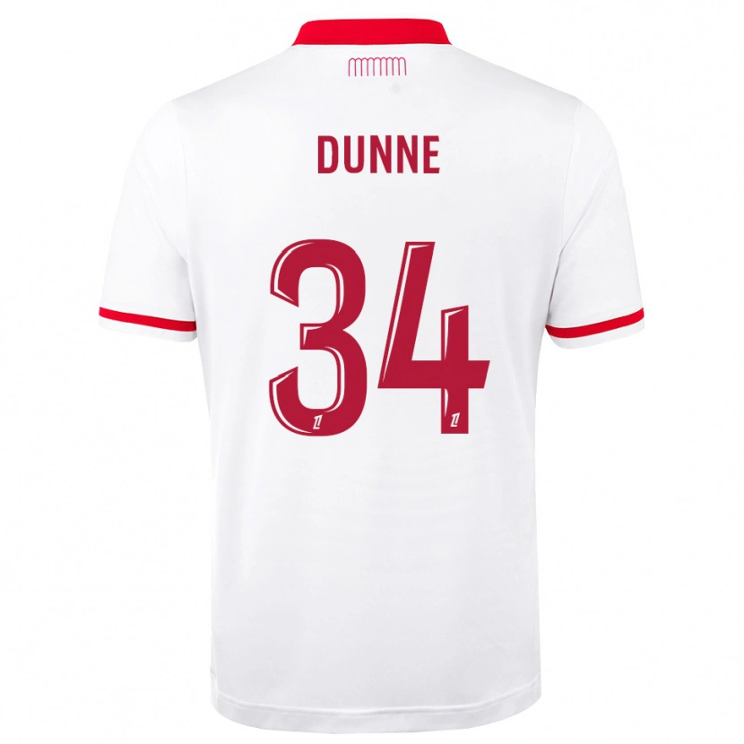 Danxen Dames David Dunne #34 Rood Wit Thuisshirt Thuistenue 2026/27 T-Shirt