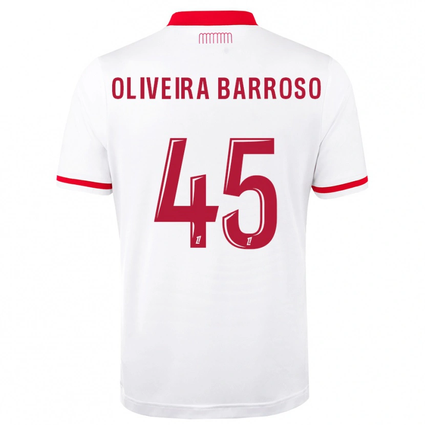 Danxen Dames Mickael Oliveira Barroso #45 Rood Wit Thuisshirt Thuistenue 2026/27 T-Shirt
