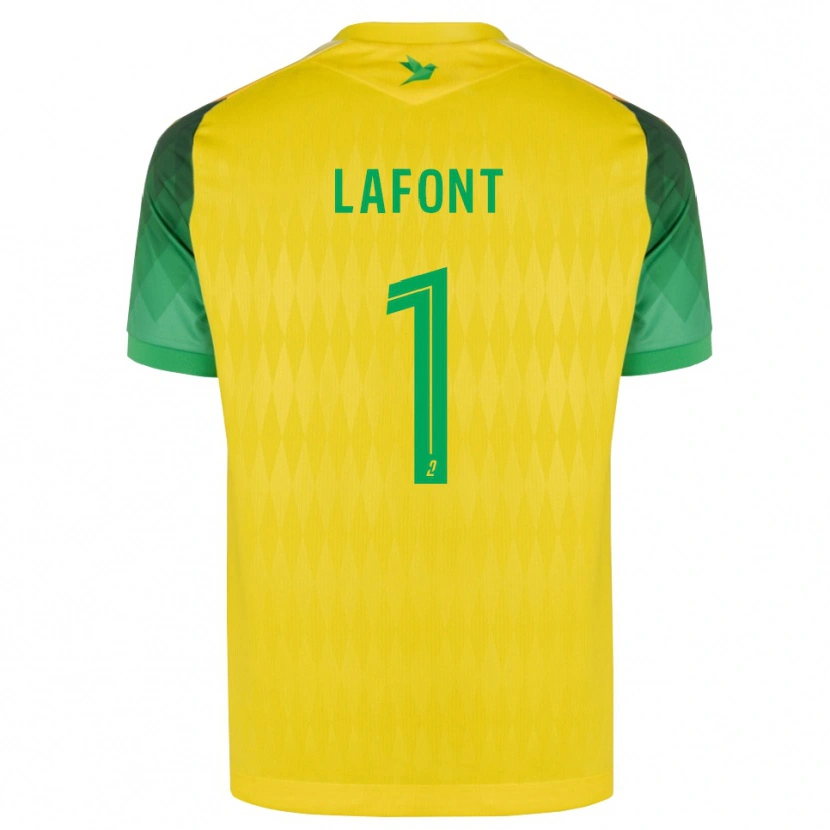 Danxen Dames Alban Lafont #1 Geel Groen Rood Thuisshirt Thuistenue 2026/27 T-Shirt