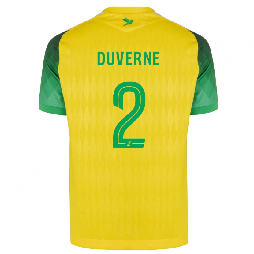 Danxen Dames Jean-Kévin Duverne #2 Geel Groen Rood Thuisshirt Thuistenue 2026/27 T-Shirt