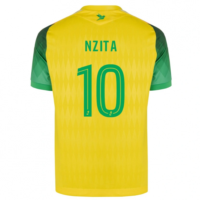 Danxen Dames Brayan Nzita #10 Geel Groen Rood Thuisshirt Thuistenue 2026/27 T-Shirt