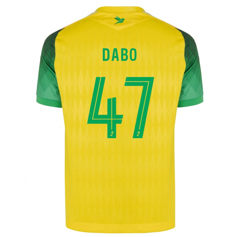 Danxen Dames Moustapha Dabo #47 Geel Groen Rood Thuisshirt Thuistenue 2026/27 T-Shirt