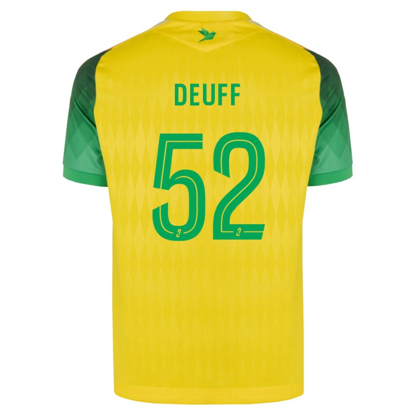 Danxen Dames Bahmed Deuff #52 Geel Groen Rood Thuisshirt Thuistenue 2026/27 T-Shirt