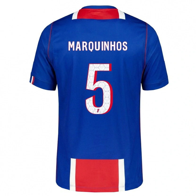 Danxen Dames Marquinhos #5 Rood Wit Blauw Thuisshirt Thuistenue 2026/27 T-Shirt