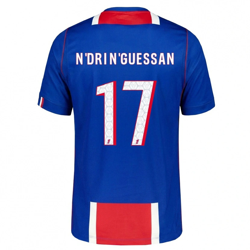 Danxen Dames Landry N'dri N'guessan #17 Rood Wit Blauw Thuisshirt Thuistenue 2026/27 T-Shirt