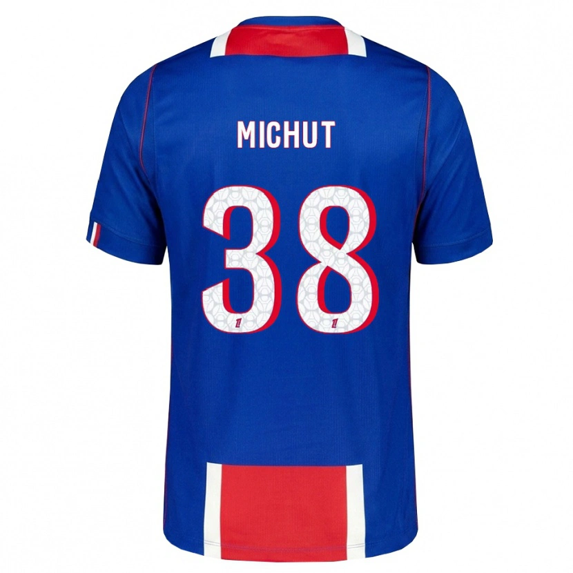 Danxen Dames Edouard Michut #38 Rood Wit Blauw Thuisshirt Thuistenue 2026/27 T-Shirt