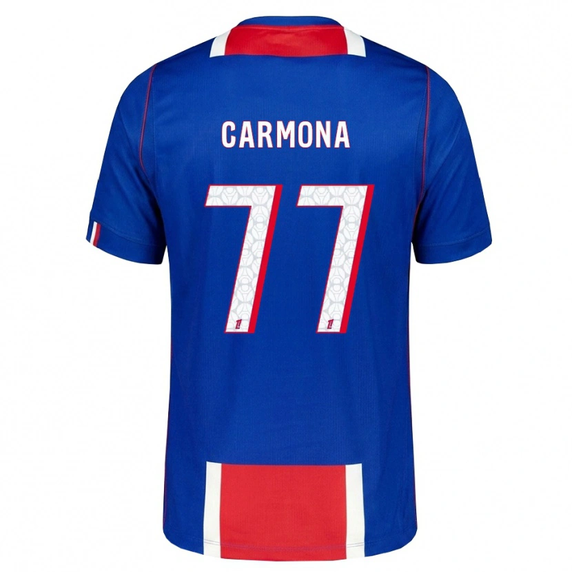 Danxen Dames Olga Carmona #77 Rood Wit Blauw Thuisshirt Thuistenue 2026/27 T-Shirt
