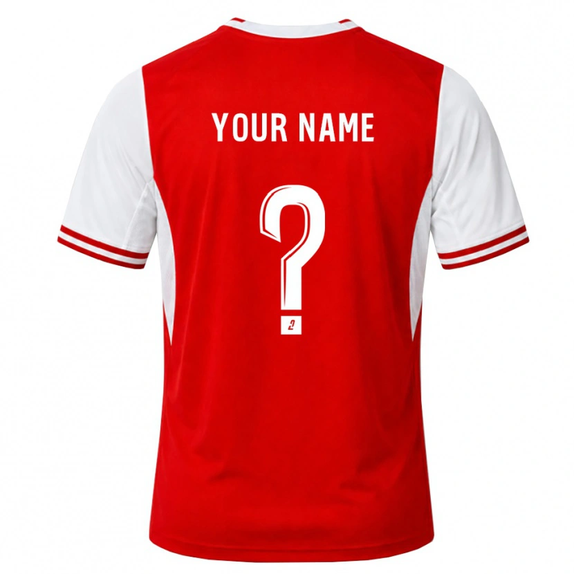 Danxen Dames Uw Naam #0 Rood Wit Thuisshirt Thuistenue 2026/27 T-Shirt
