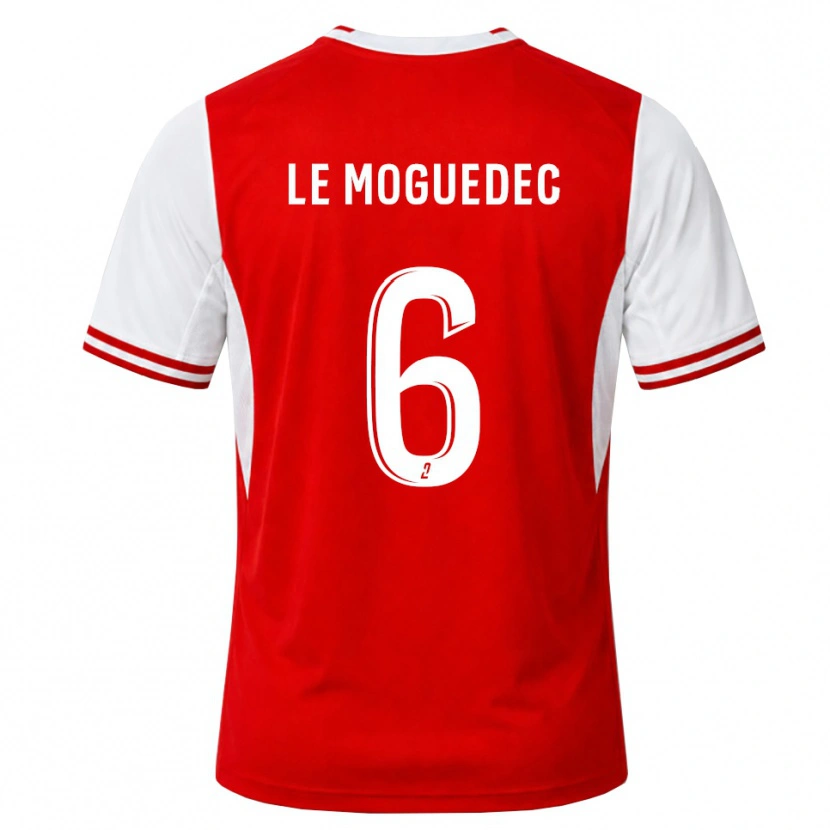 Danxen Dames Anaële Le Moguédec #6 Rood Wit Thuisshirt Thuistenue 2026/27 T-Shirt