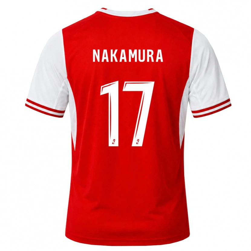 Danxen Dames Keito Nakamura #17 Rood Wit Thuisshirt Thuistenue 2026/27 T-Shirt