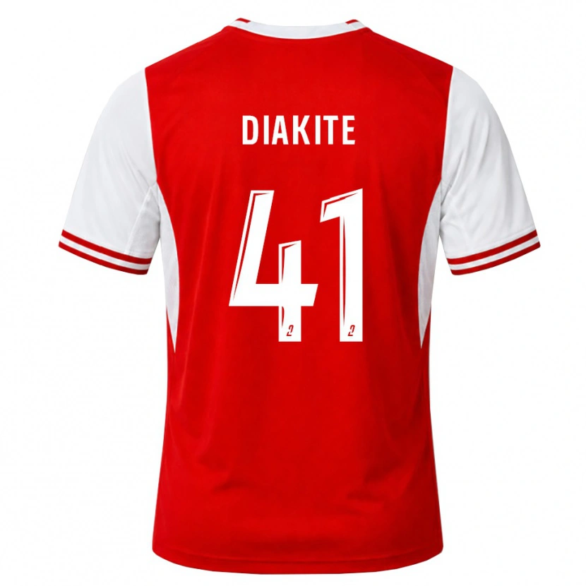 Danxen Dames Ibrahim Diakité #41 Rood Wit Thuisshirt Thuistenue 2026/27 T-Shirt