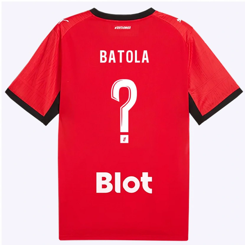 Danxen Dames Yann Batola #0 Rood Zwart Wit Thuisshirt Thuistenue 2026/27 T-Shirt