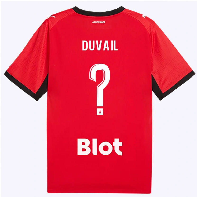 Danxen Dames Jules Duvail #0 Rood Zwart Wit Thuisshirt Thuistenue 2026/27 T-Shirt