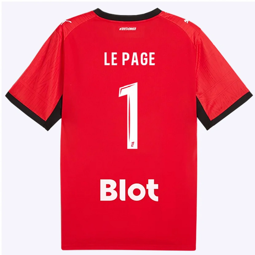 Danxen Dames Noé Le Page #1 Rood Zwart Wit Thuisshirt Thuistenue 2026/27 T-Shirt
