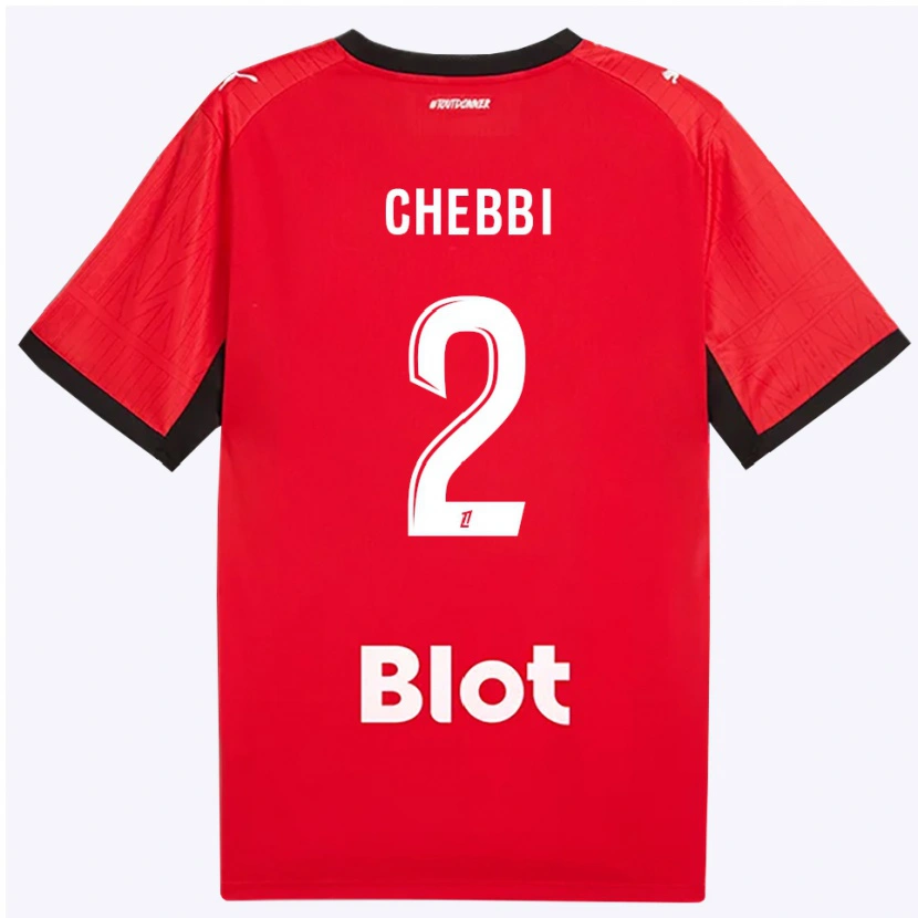 Danxen Dames Mohamed Chebbi #2 Rood Zwart Wit Thuisshirt Thuistenue 2026/27 T-Shirt