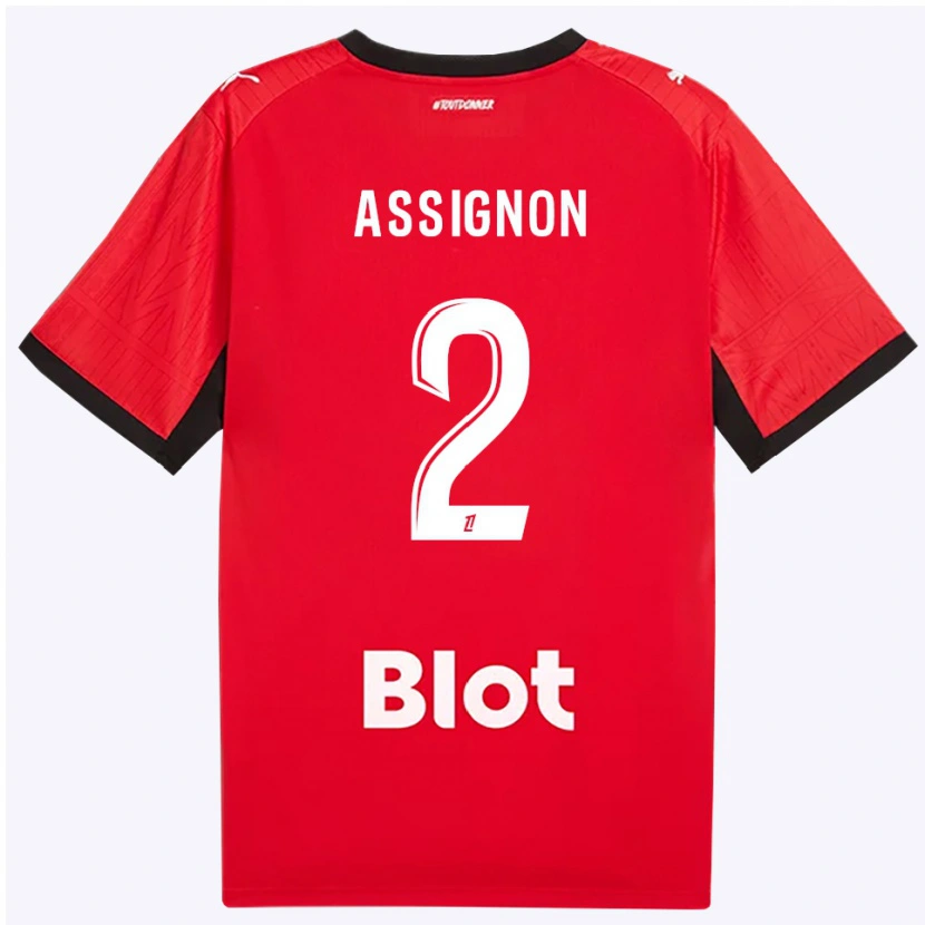 Danxen Dames Kenny Assignon #2 Rood Zwart Wit Thuisshirt Thuistenue 2026/27 T-Shirt