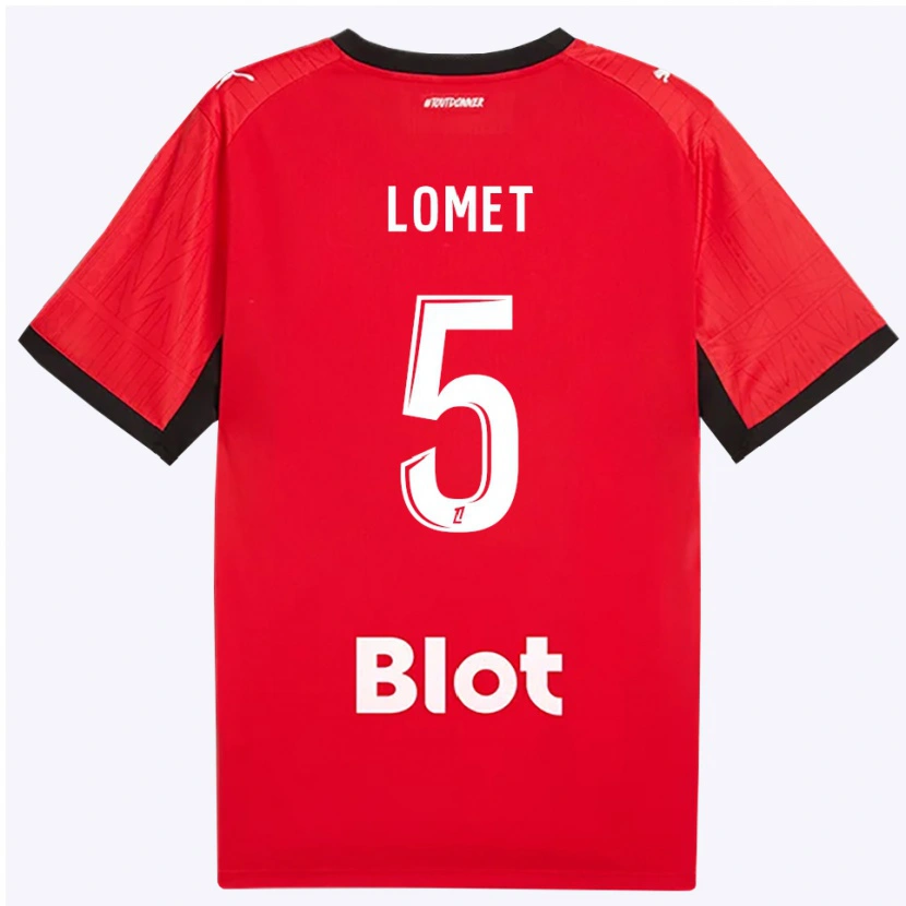 Danxen Dames Ruben Lomet #5 Rood Zwart Wit Thuisshirt Thuistenue 2026/27 T-Shirt