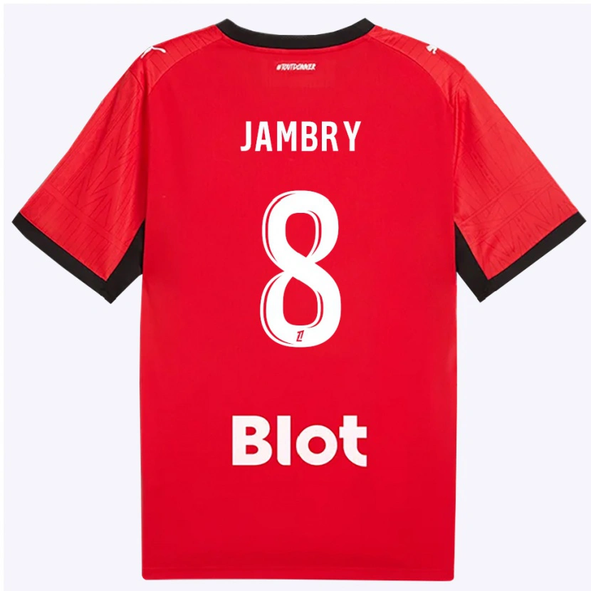 Danxen Dames Melvin Jambry #8 Rood Zwart Wit Thuisshirt Thuistenue 2026/27 T-Shirt