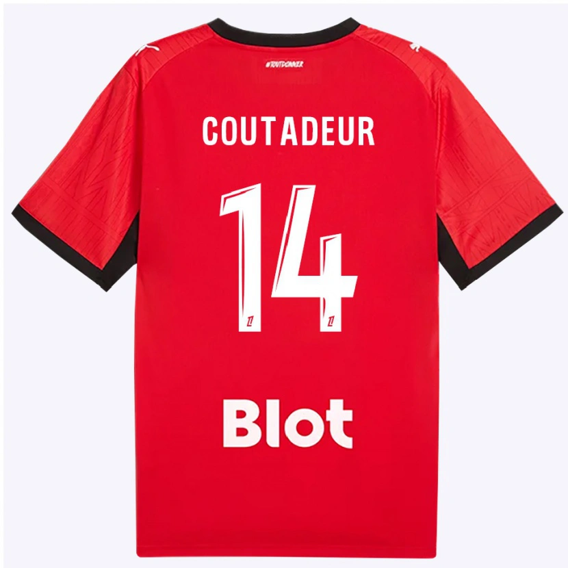 Danxen Dames Diego Coutadeur #14 Rood Zwart Wit Thuisshirt Thuistenue 2026/27 T-Shirt