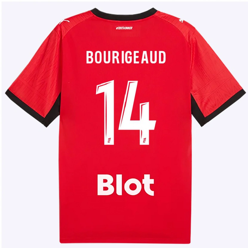 Danxen Dames Benjamin Bourigeaud #14 Rood Zwart Wit Thuisshirt Thuistenue 2026/27 T-Shirt