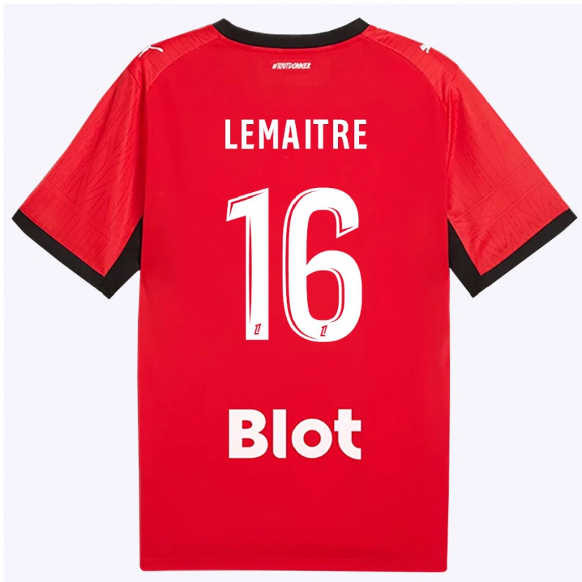 Danxen Dames Nicolas Lemaître #16 Rood Zwart Wit Thuisshirt Thuistenue 2026/27 T-Shirt