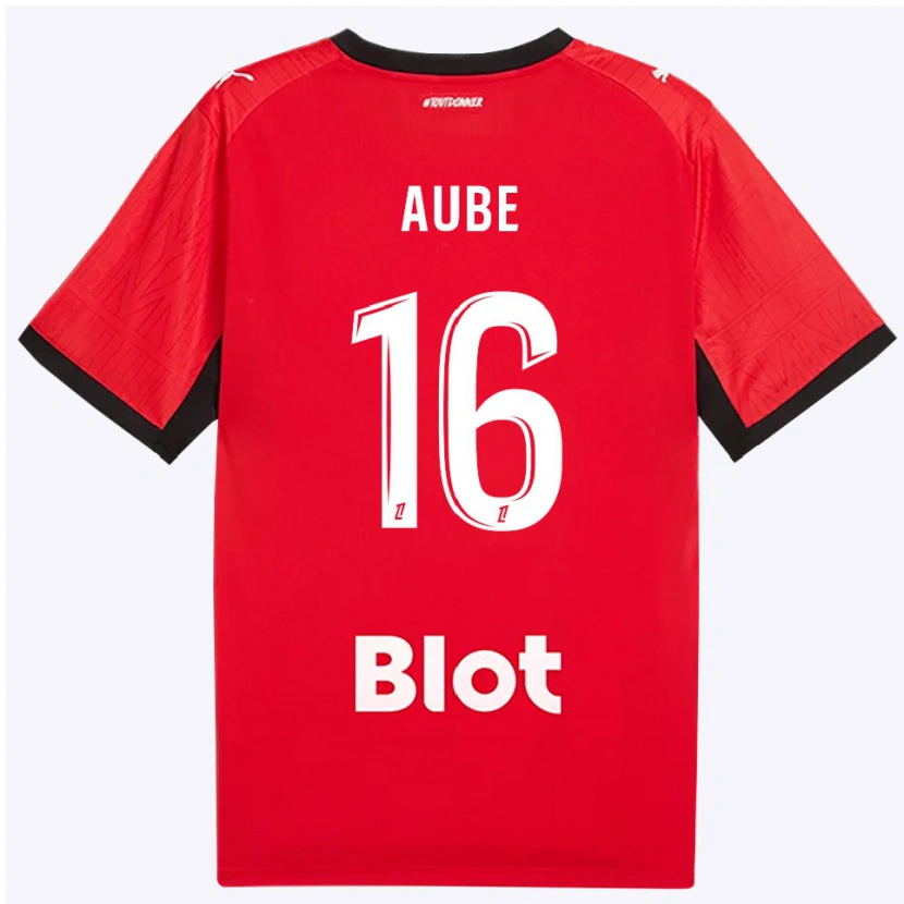 Danxen Dames Yanis Aube #16 Rood Zwart Wit Thuisshirt Thuistenue 2026/27 T-Shirt