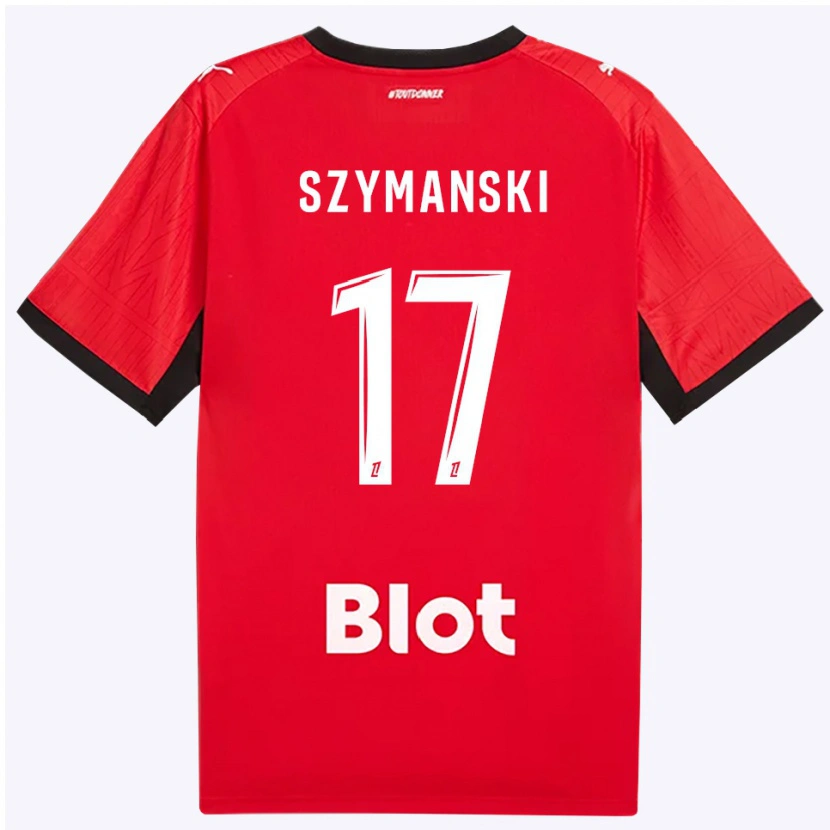Danxen Dames Sebastian Szymanski #17 Rood Zwart Wit Thuisshirt Thuistenue 2026/27 T-Shirt