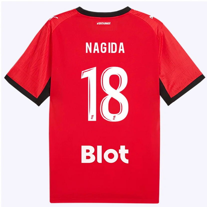 Danxen Dames Mahamadou Nagida #18 Rood Zwart Wit Thuisshirt Thuistenue 2026/27 T-Shirt