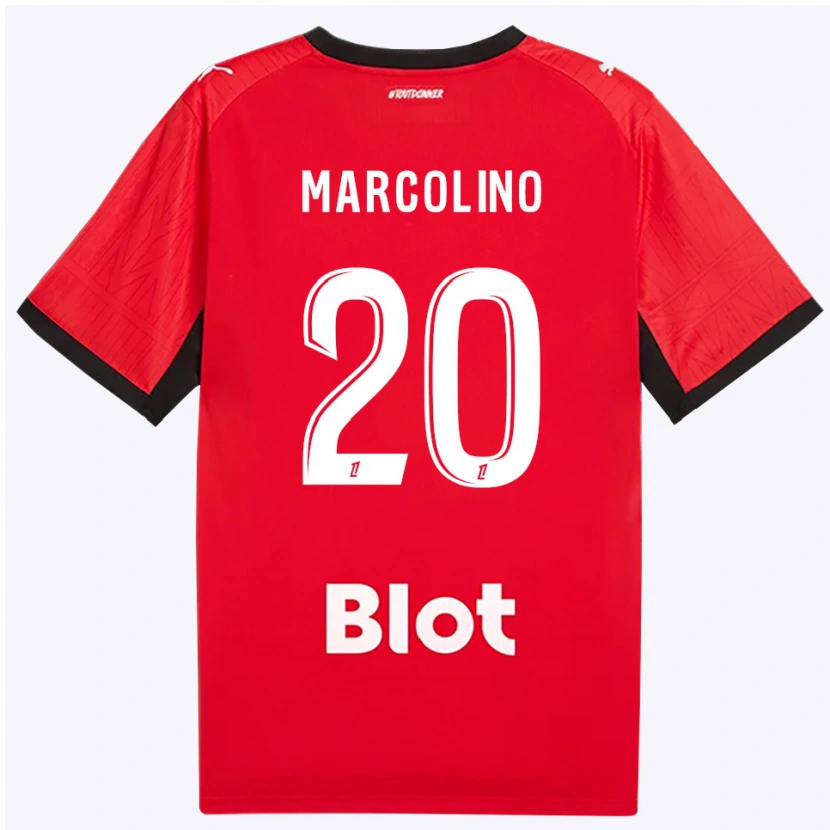 Danxen Dames Henrick Do Marcolino #20 Rood Zwart Wit Thuisshirt Thuistenue 2026/27 T-Shirt