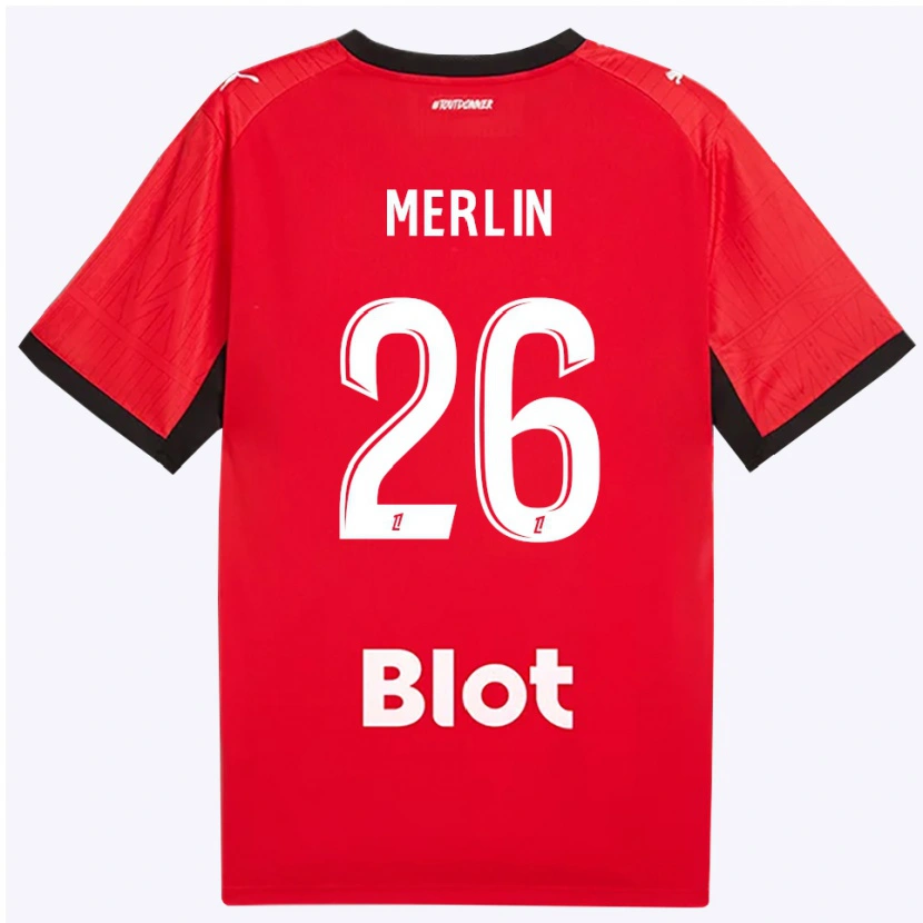 Danxen Dames Quentin Merlin #26 Rood Zwart Wit Thuisshirt Thuistenue 2026/27 T-Shirt