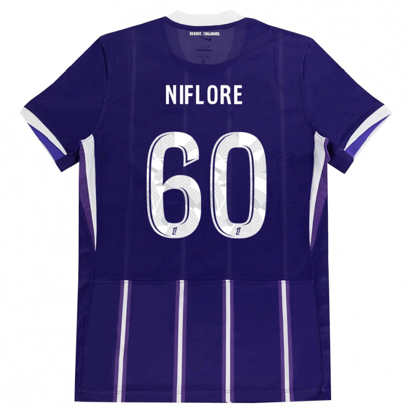 Danxen Dames Mathys Niflore #60 Paars Wit Thuisshirt Thuistenue 2026/27 T-Shirt