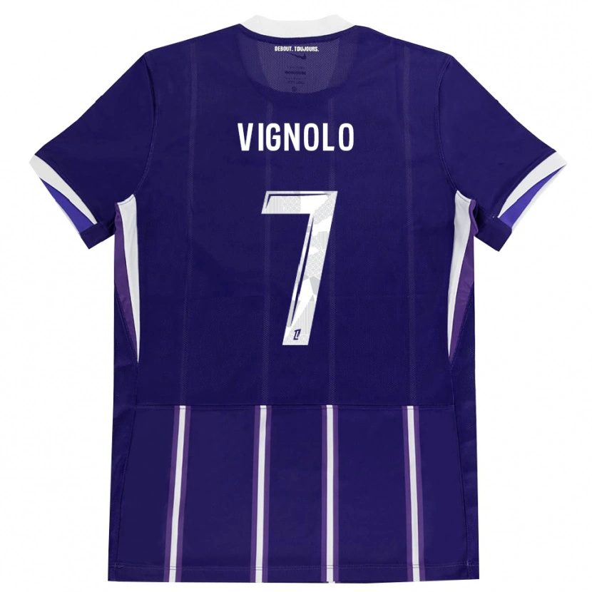 Danxen Dames Julián Vignolo #7 Paars Wit Thuisshirt Thuistenue 2026/27 T-Shirt