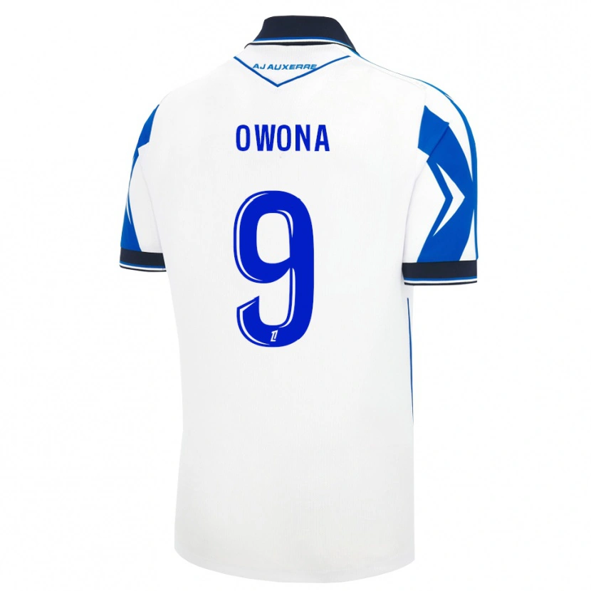 Danxen Dames Elijah Owona #9 Zwart Wit Blauw Thuisshirt Thuistenue 2026/27 T-Shirt