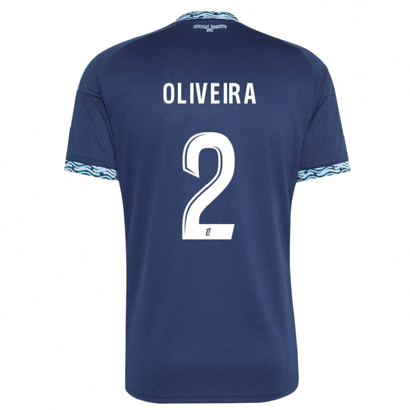 Danxen Dames Jean-Louis Oliveira #2 Staalblauw Wit Thuisshirt Thuistenue 2026/27 T-Shirt