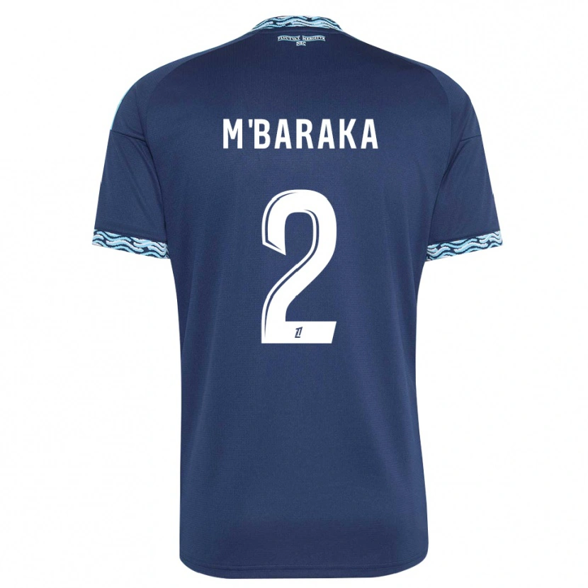 Danxen Dames Abdallah M'baraka #2 Staalblauw Wit Thuisshirt Thuistenue 2026/27 T-Shirt