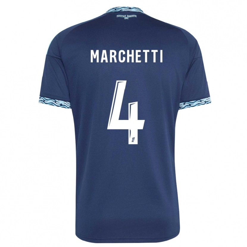 Danxen Dames Vincent Marchetti #4 Staalblauw Wit Thuisshirt Thuistenue 2026/27 T-Shirt
