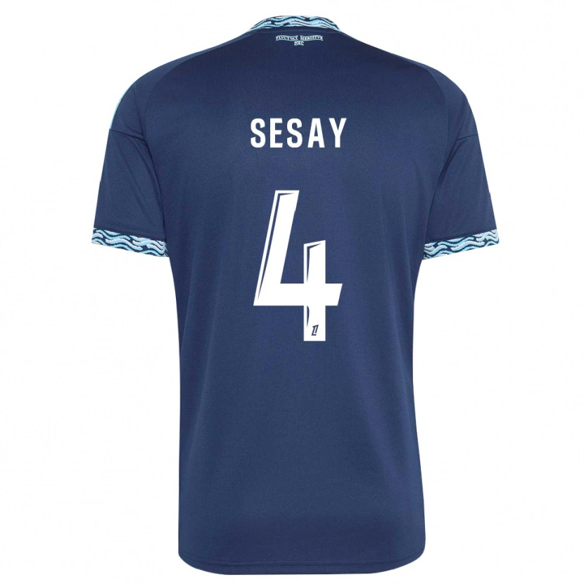Danxen Dames Mohamed Sesay #4 Staalblauw Wit Thuisshirt Thuistenue 2026/27 T-Shirt