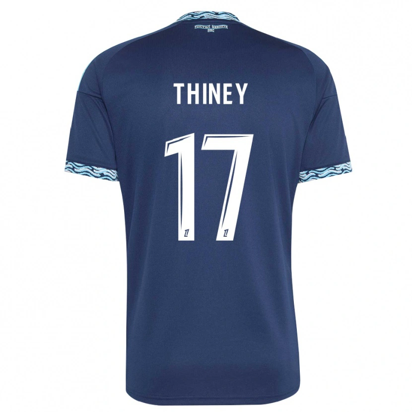 Danxen Dames Gaëtane Thiney #17 Staalblauw Wit Thuisshirt Thuistenue 2026/27 T-Shirt