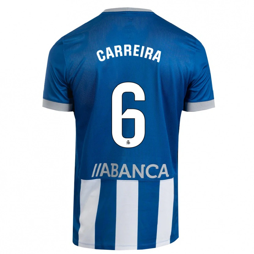 Danxen Dames David Carreira #6 Blauw Grijs Wit Thuisshirt Thuistenue 2026/27 T-Shirt